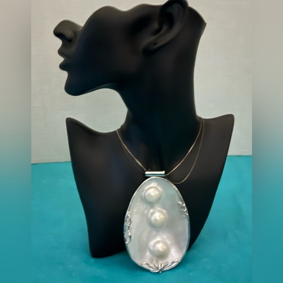 925 Silver & Shell Necklace - Picture 1 of 10